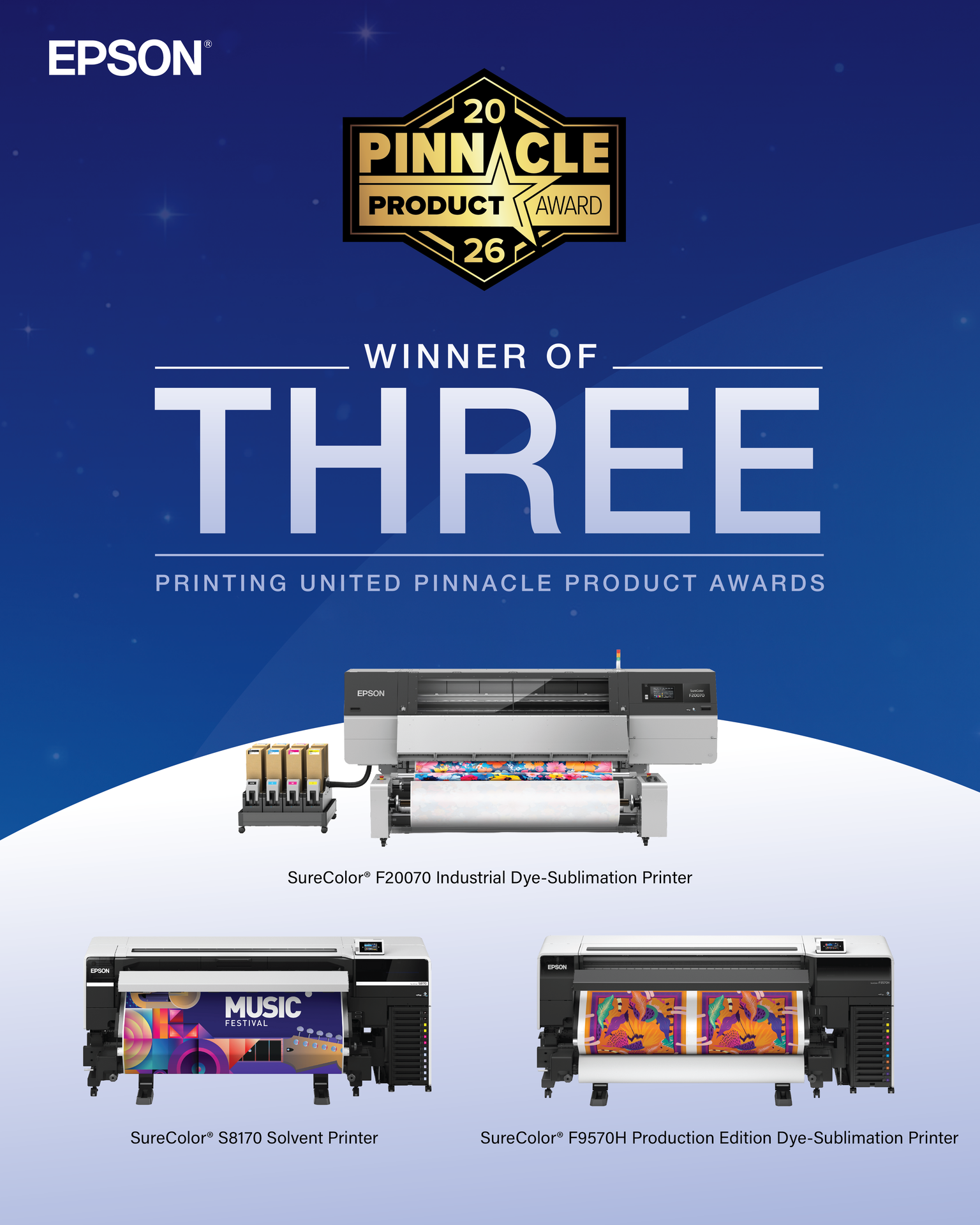 Epson Receives Three 2026 PRINTING United Alliance Pinnacle
